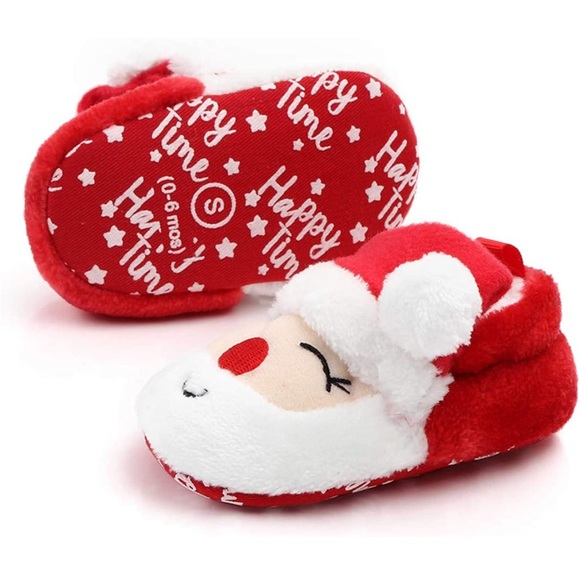 Adorable Baby Christmas Santa Slippers 12-18 Months - Boy or Girl - brand new! - Picture 3 of 10